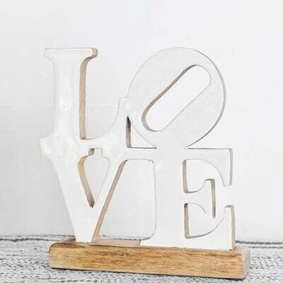 Wood love sign