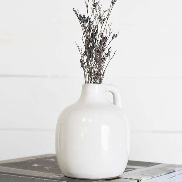 4" White ceramic vase
