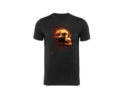 Skull Fire Comfy Cotton Tee