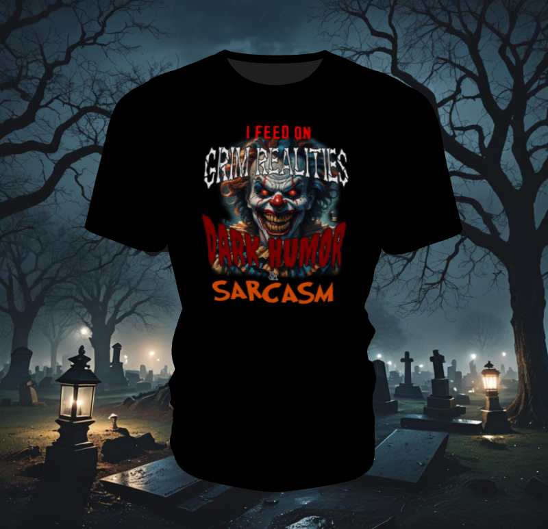 Evil Demon Clown Horror/Graphic Tee "