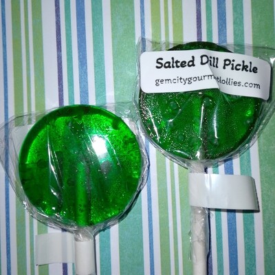 Salted Dill Pickle Lollipop