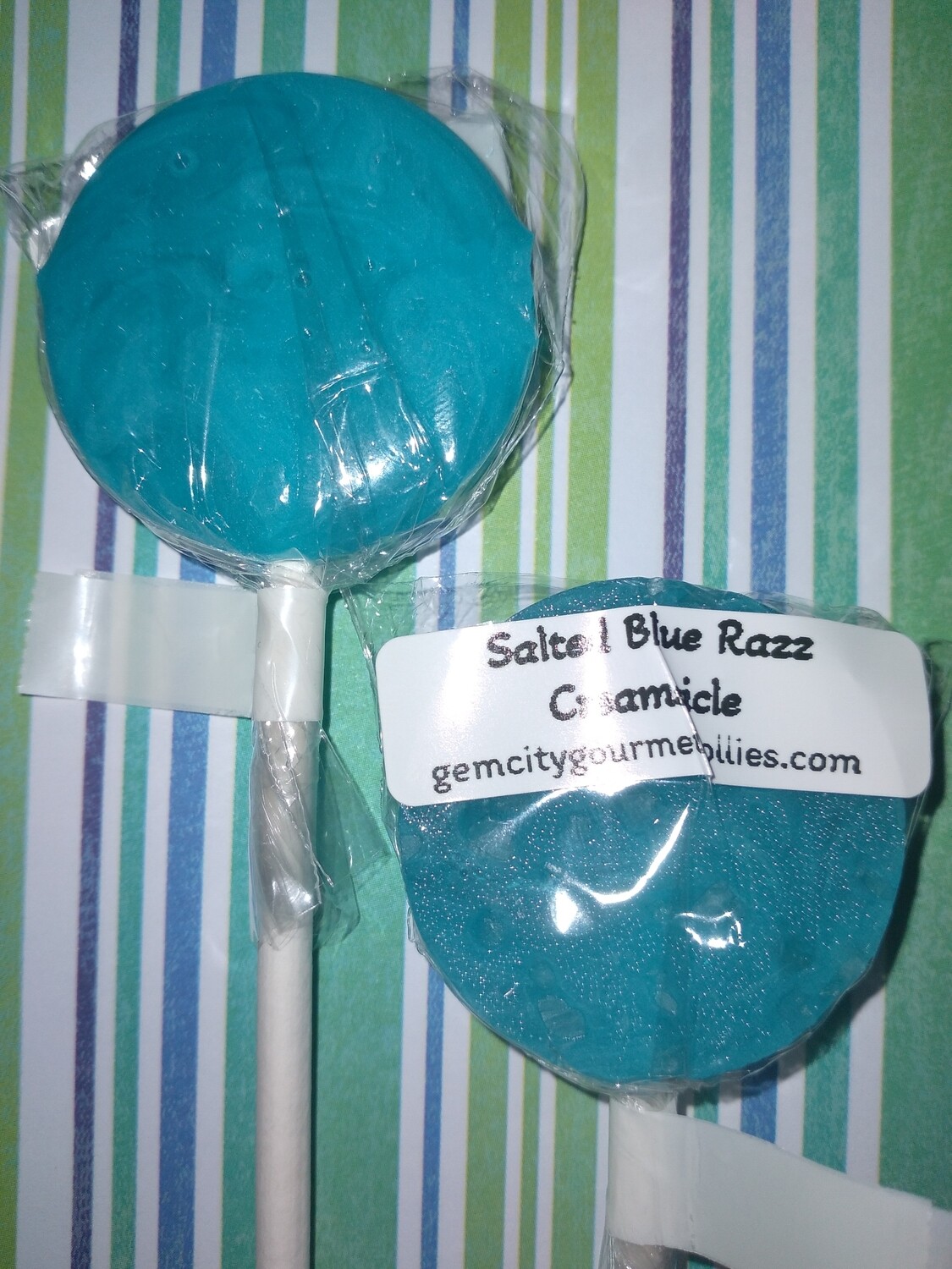 Salted Blue Razz Creamsicle Lollipop