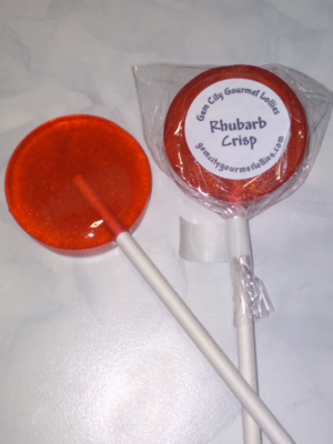 Rhubarb Crisp Lollipop