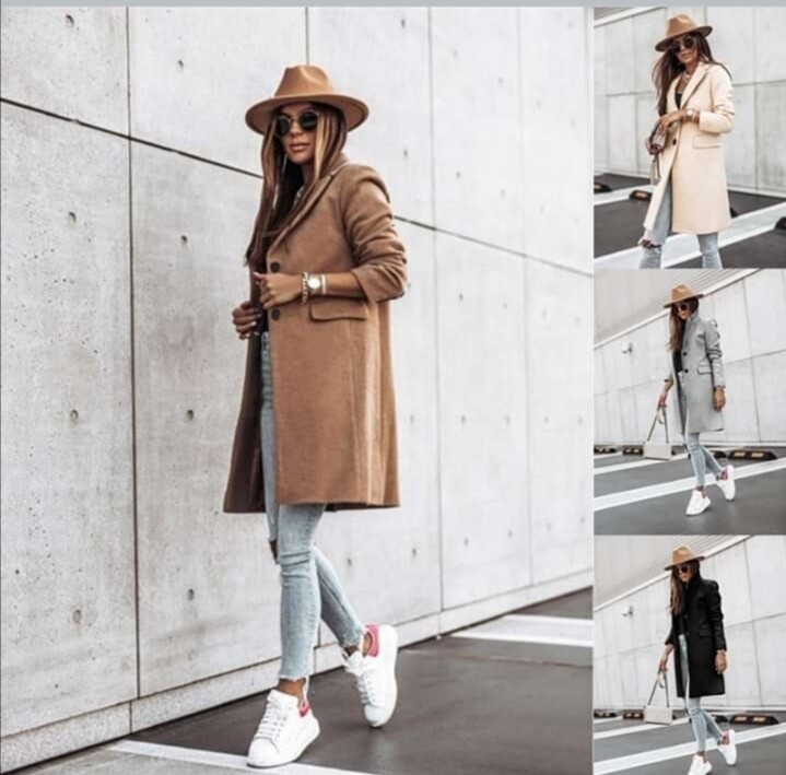 Autum And Winter Long-sleeved Buttons Nizi Coat Women&#39;s Clothing