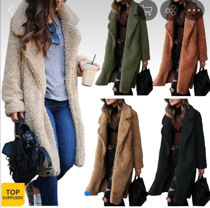 Long-Sleeved Lapel Women&#39;s Plush Top