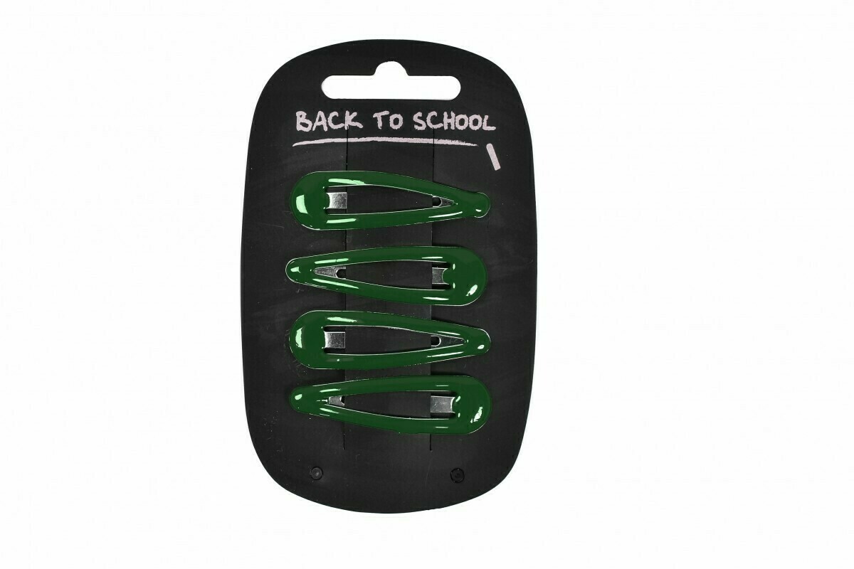 Click Clack Hair Clips (Packs of 4) (In Bottle Green)