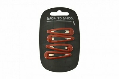 Click Clack Hair Clips (Packs of 4) (In Maroon)
