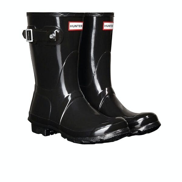 Hunter Original 'Short' Ladies Wellie Boot (Black Gloss) ON SALE