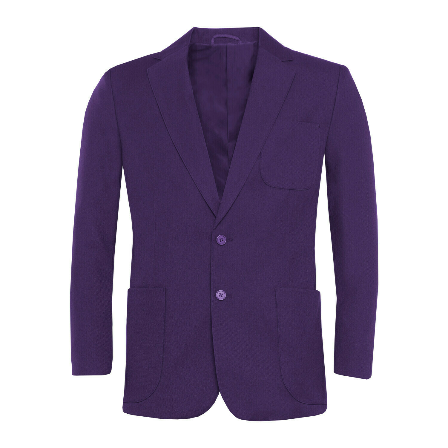 Purple Polyester Blazer for Boys