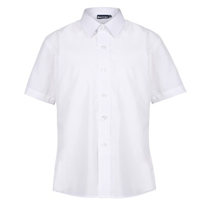Short Sleeve Blouse in White for Girls by Banner