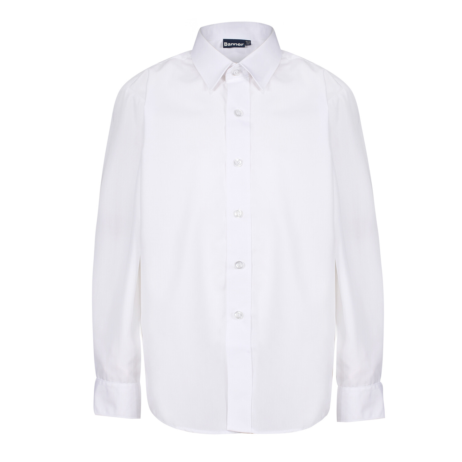 Long Sleeve Shirt in White for Boys by Banner