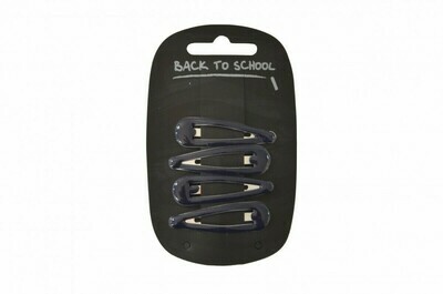 Click Clack Hair Clips (Packs of 4) (In Navy)