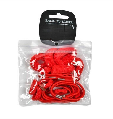 Pack of 24 Hair Bobbles (In Red) (Ponio)
