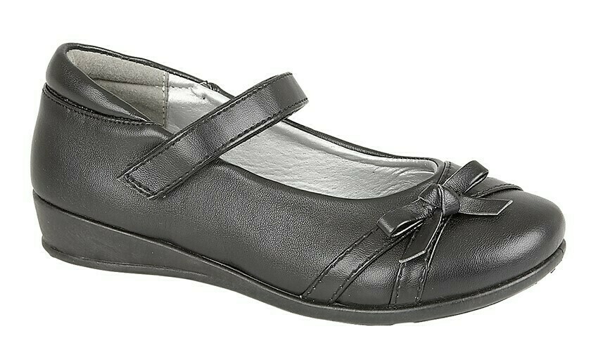 Girls Bar Shoe in Black Matt (Size 8 - Size 2) (RCSC788A)