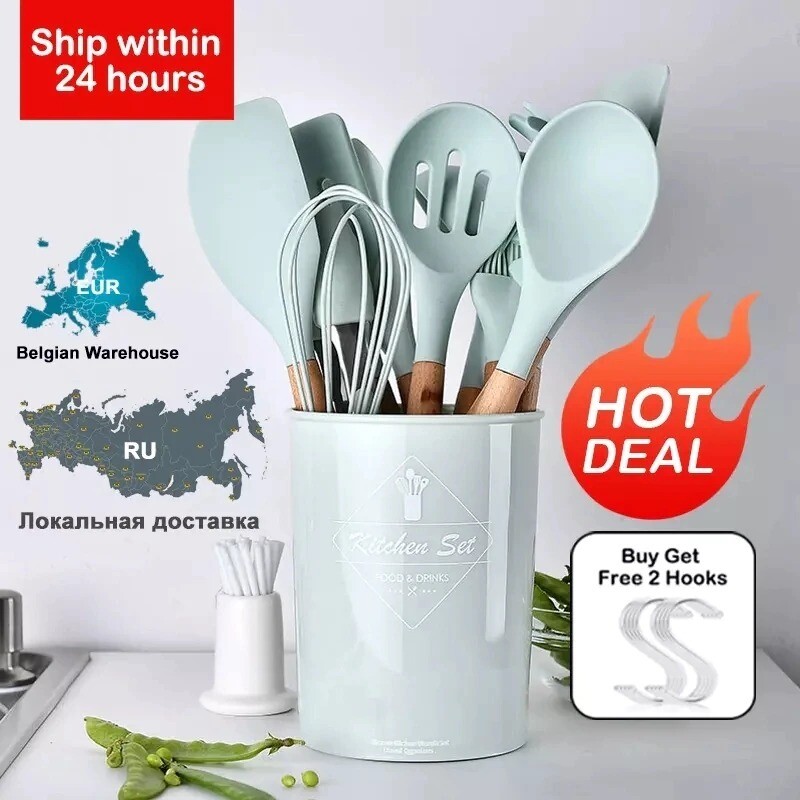 ensemble d&#39;ustensiles de cuisine antiadhésifs