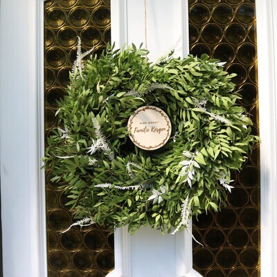 Door wreath pistachio "white"