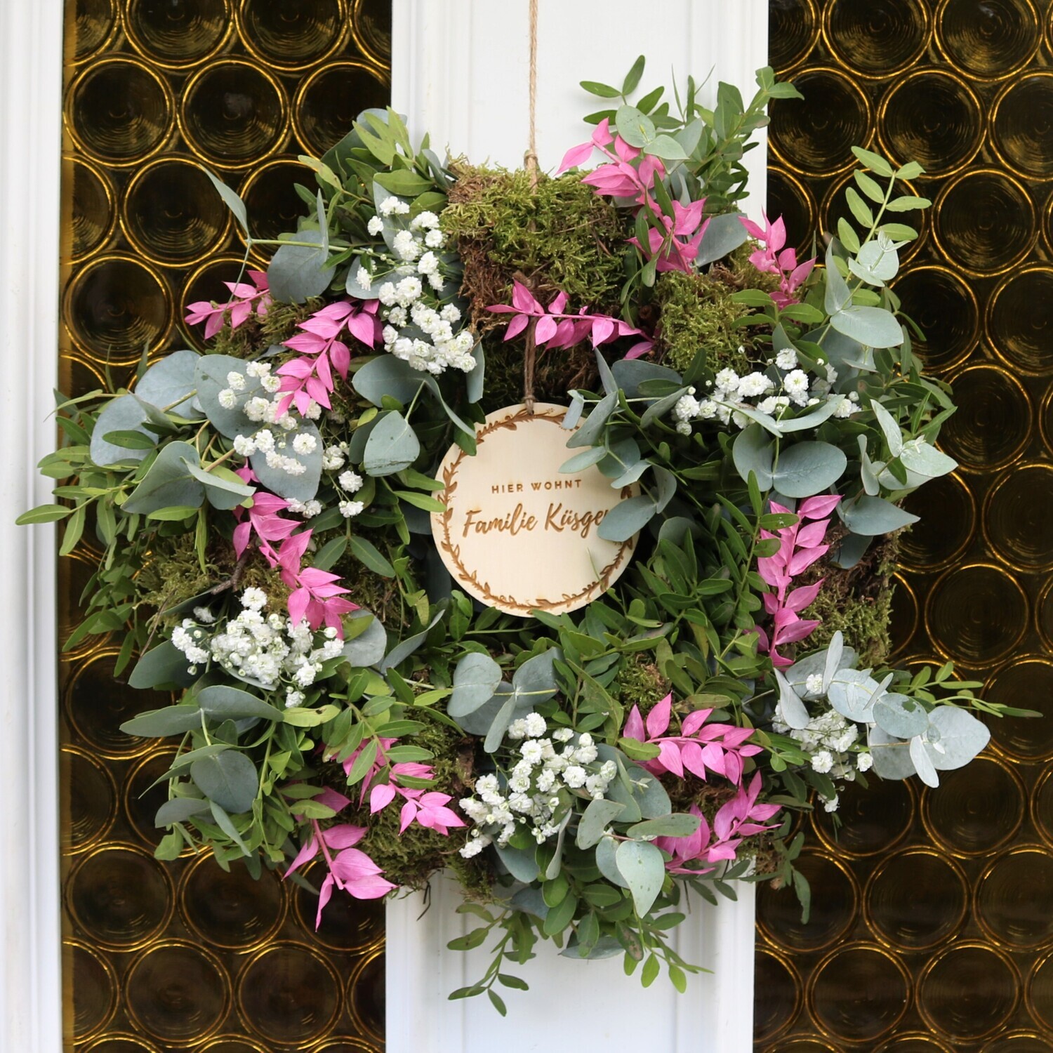 Door wreath pistachio "Sarah"