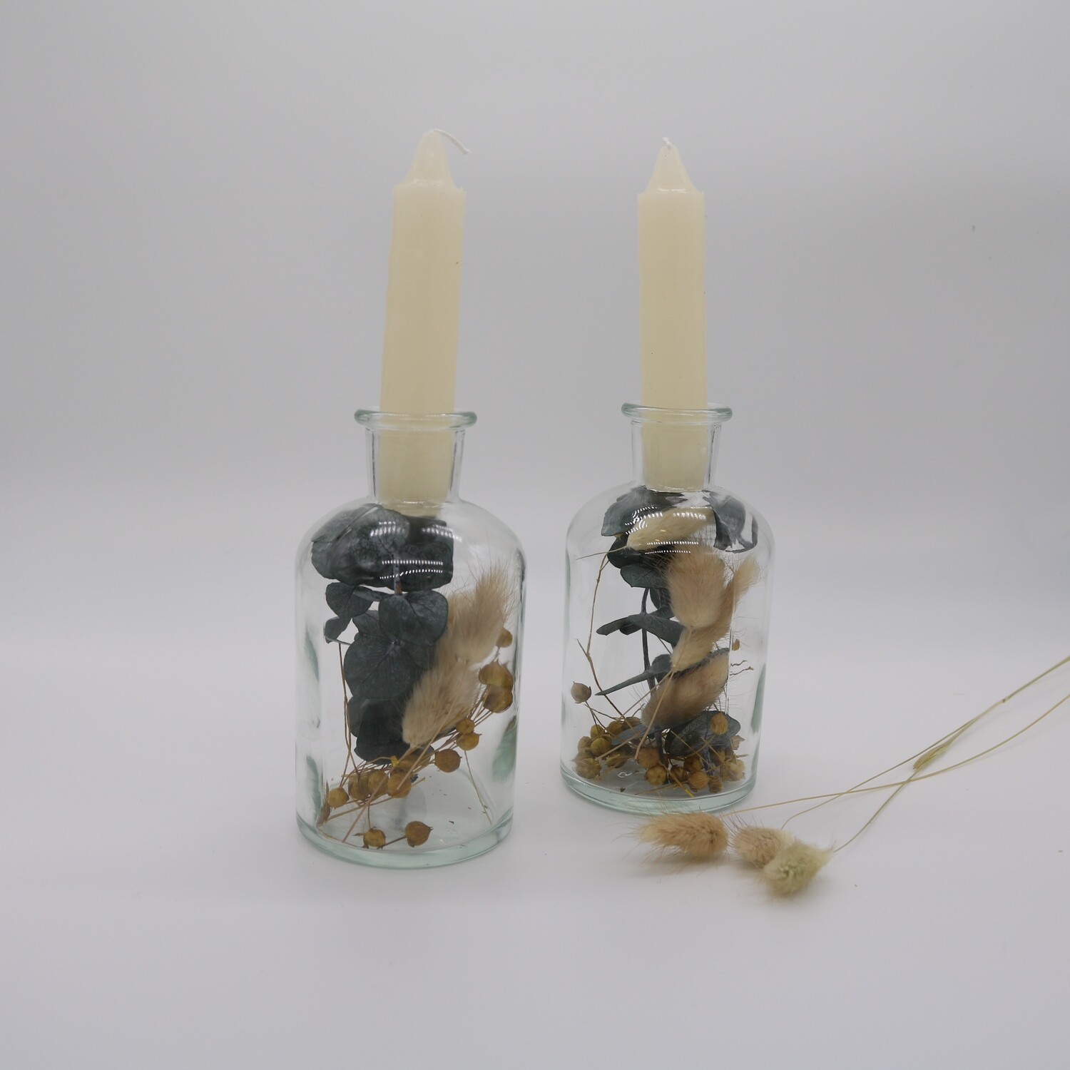 Set of candlesticks with tapered candle "Nature"