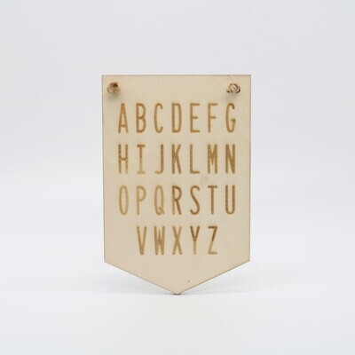 Holzwimpel "Alphabet"