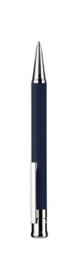 Design 04 Ballpoint pen - barrel blue shiny lacquered, cap and fittings platinum plated