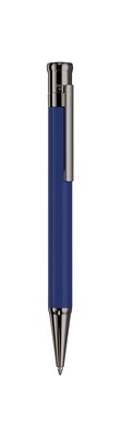 Design 04 Ballpoint pen - barrel cornflower blue shiny lacquered, cap and fittings ruthenium plated