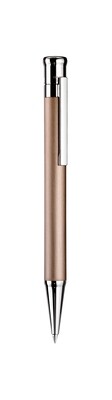 Design 04 Ballpoint pen - barrel satin finish sand matt lacquered, cap and fittings platinum plated