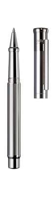 Design 04 Rollerball - cap and barrel AG925 stripe guilloché, fittings platinum plated