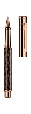 Design 04  Rollerball- barrel wave black, fittings rosé gold plated