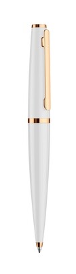Design 06 Ballpoint pen, white shiny, fittings roségold plated