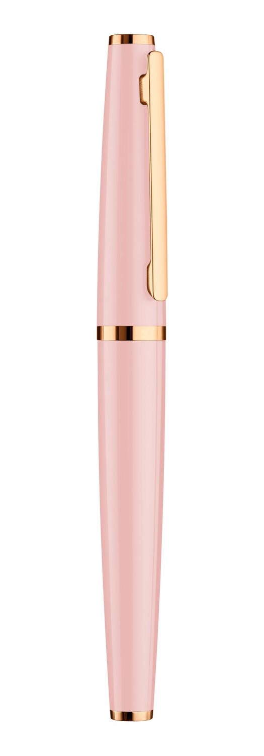 Design 06 Fountain pen M, pink shiny, fittings roségold plated