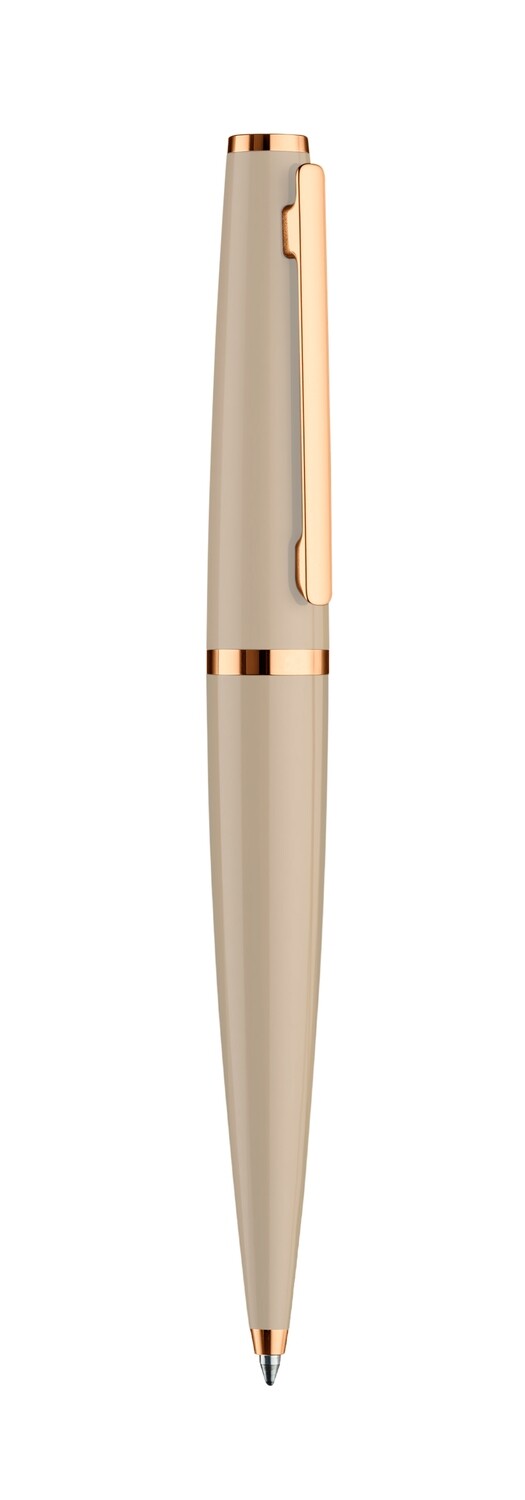 Design 06 Ballpoint pen, sand shiny, fittings roségold plated