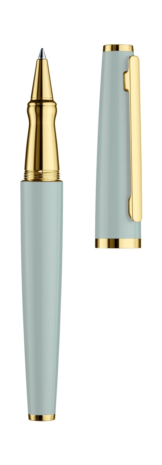 Design 06 Rollerball, pistachio shiny, fittings yellowgold plated