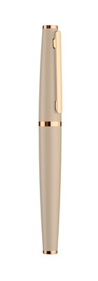 Design 06 Fountain pen M, sand shiny, fittings roségold plated