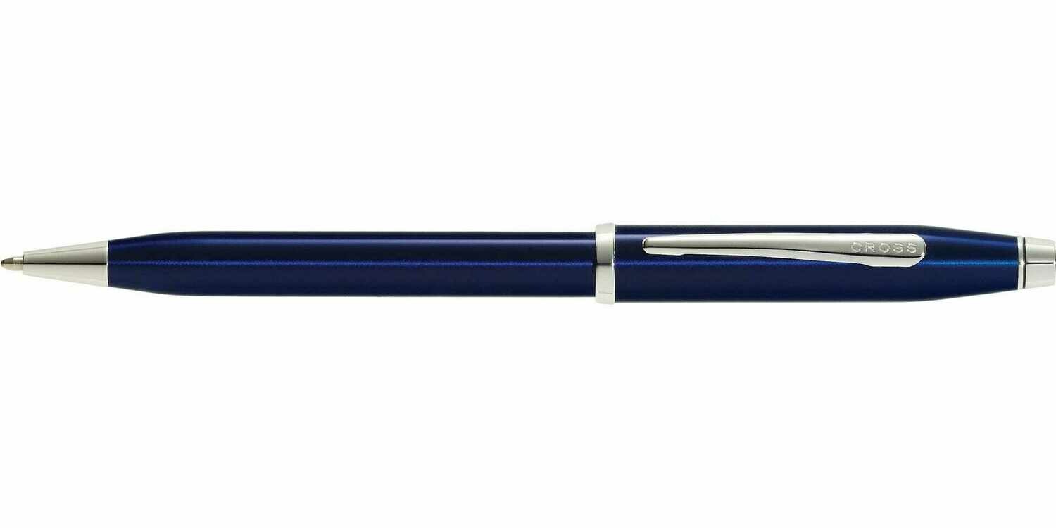 Cross Century II Translucent Blue Lacquer Ballpoint Pen