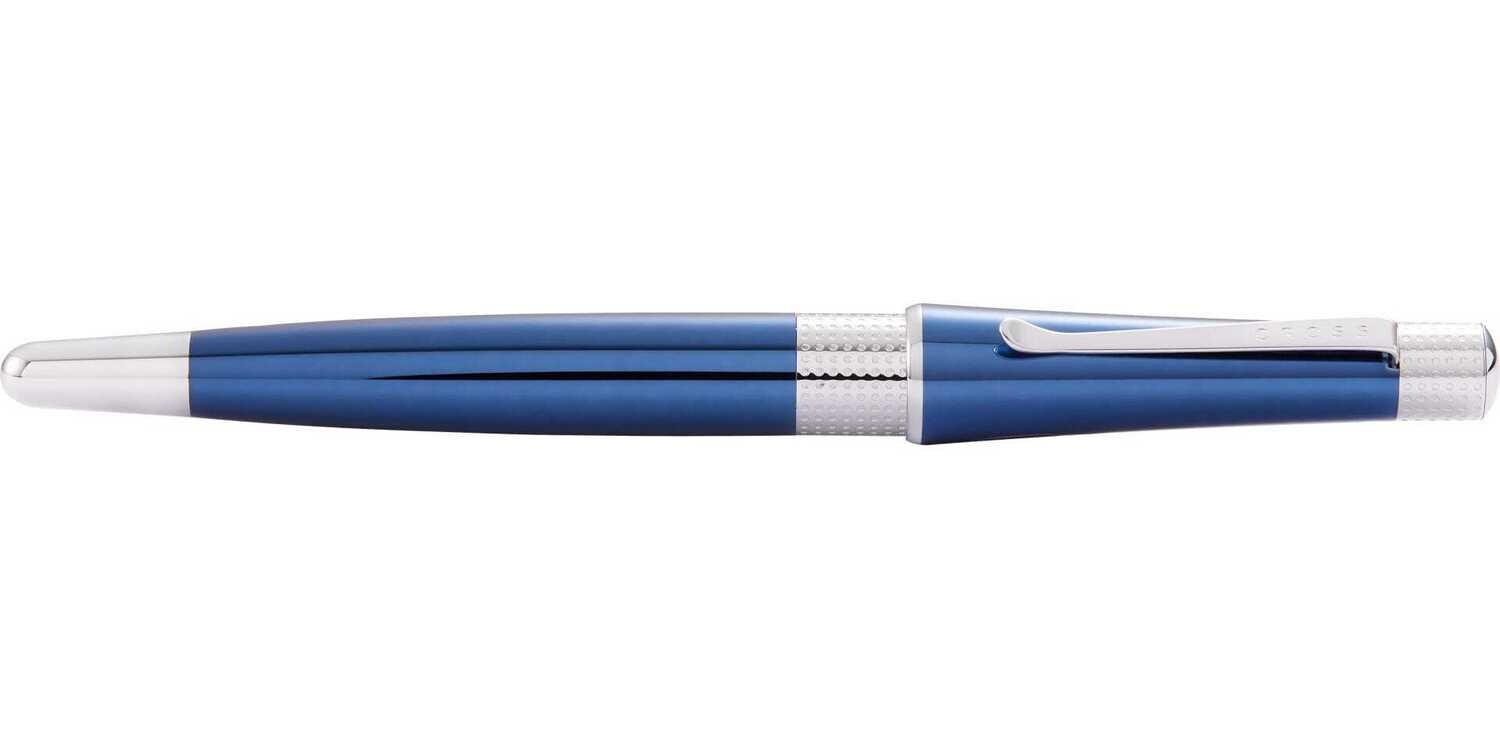Cross Beverly Translucent Blue Lacquer Rollerball Pen