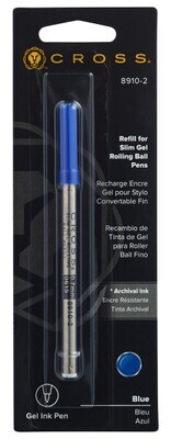 Slim Gel Rollerball Pen Refill - Blue - Single Pack