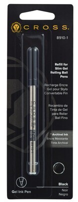 Slim Gel Rollerball Pen Refill - Black - Single Pack
