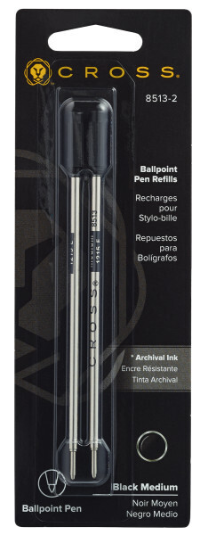 Ballpoint Pen Refill - Black - Medium -Dual Pack