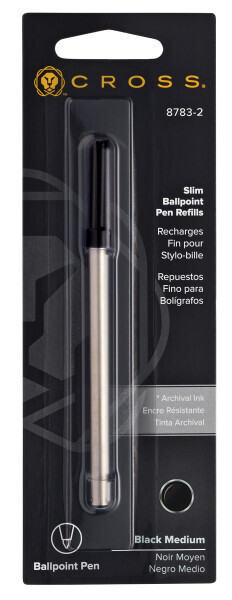 Slim Ballpoint Pen Refill - Black - Single Pack