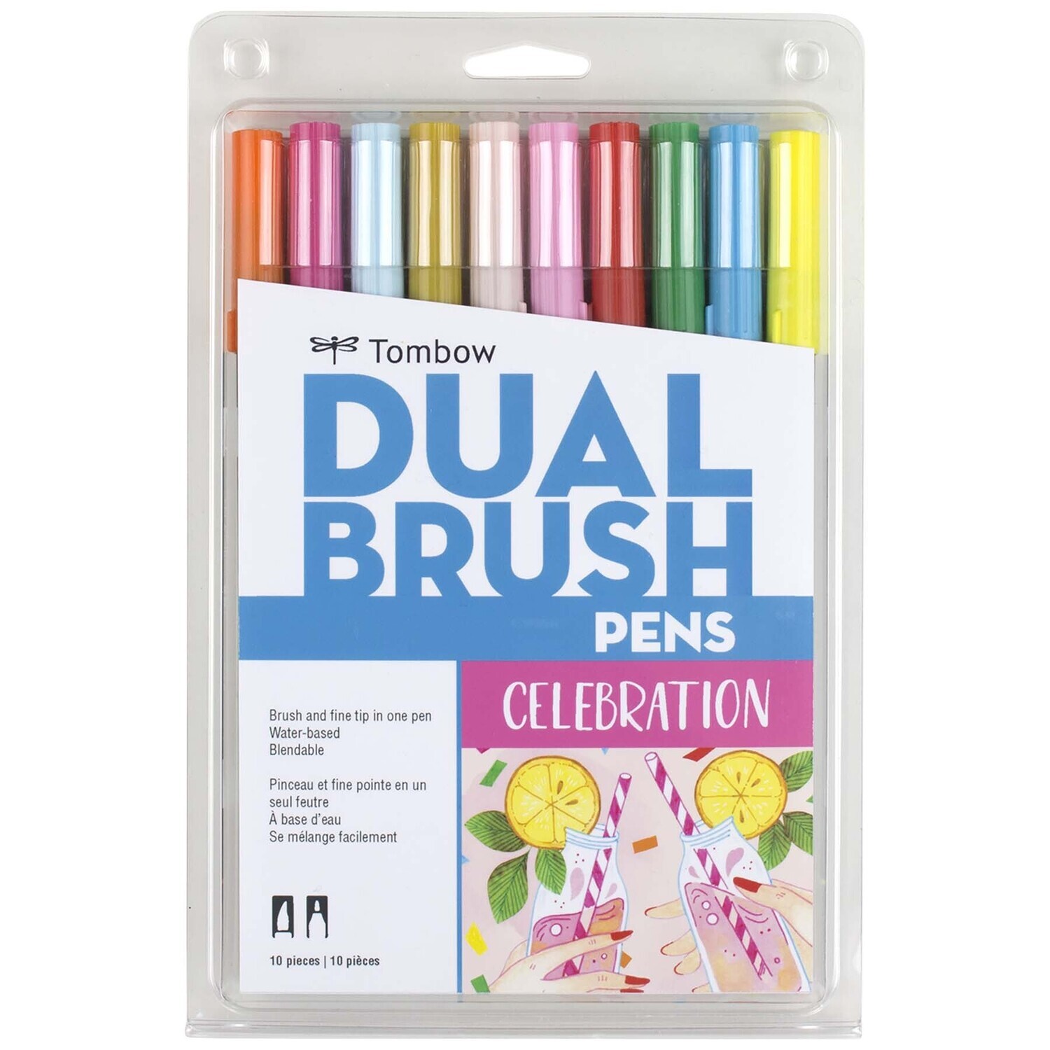 AB-T Water Brush Pen - 10 Basic Color Set, ӨНГӨ: Celebration