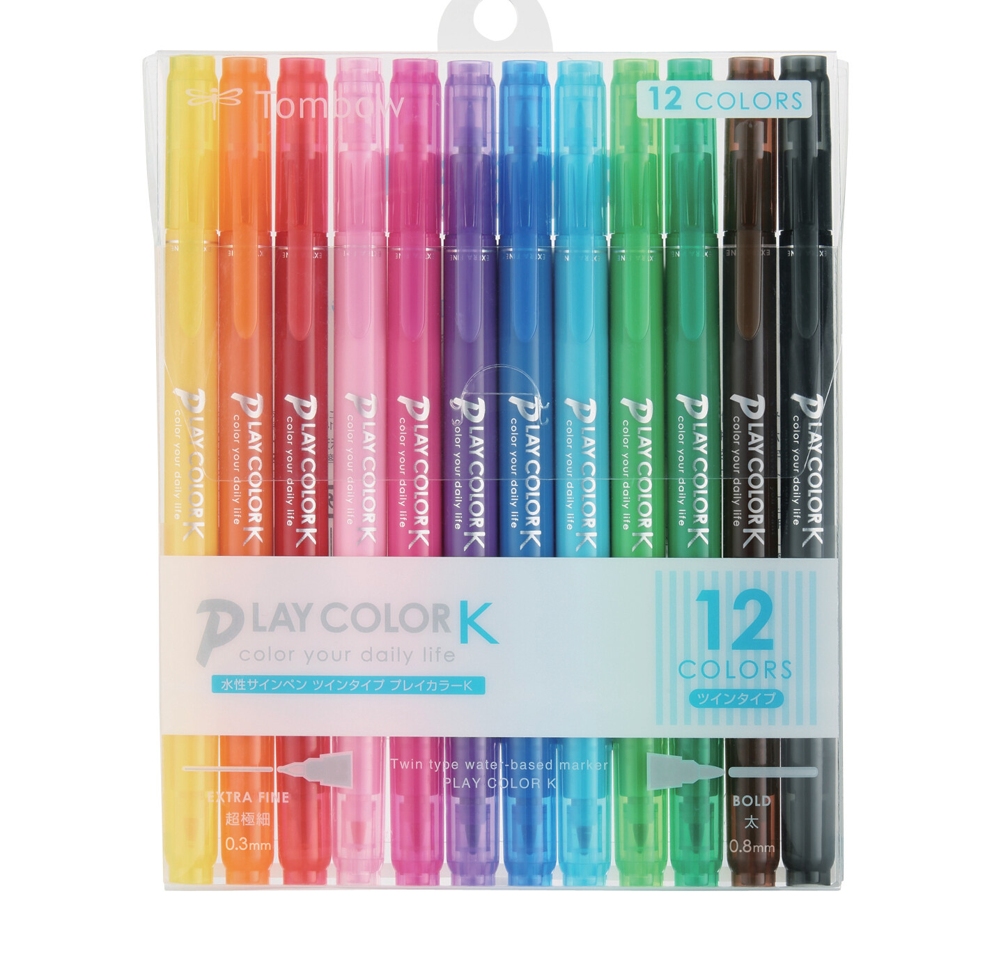 Play Color Double-Sided Marker Pen 12 Color Set