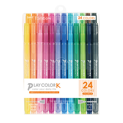 Play Color Double-Sided Marker Pen 24 Color Set
