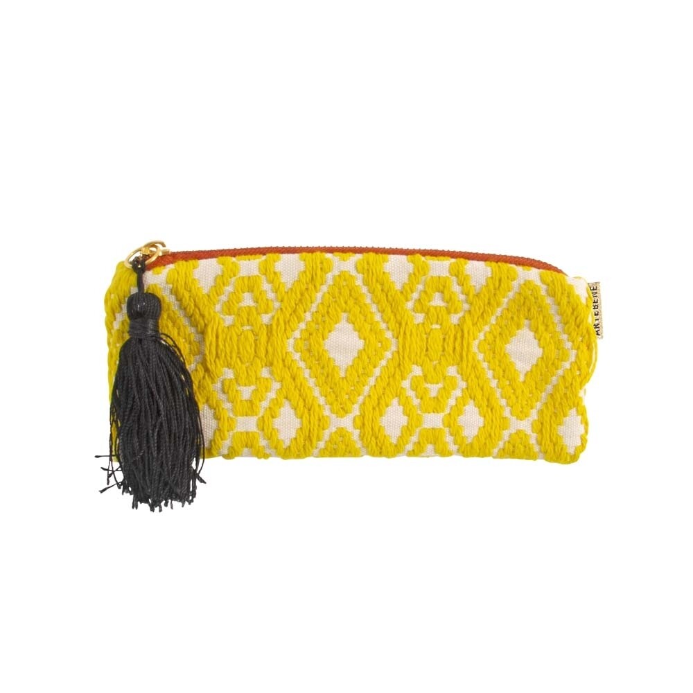 MAJOIE Pouch Yellow White
