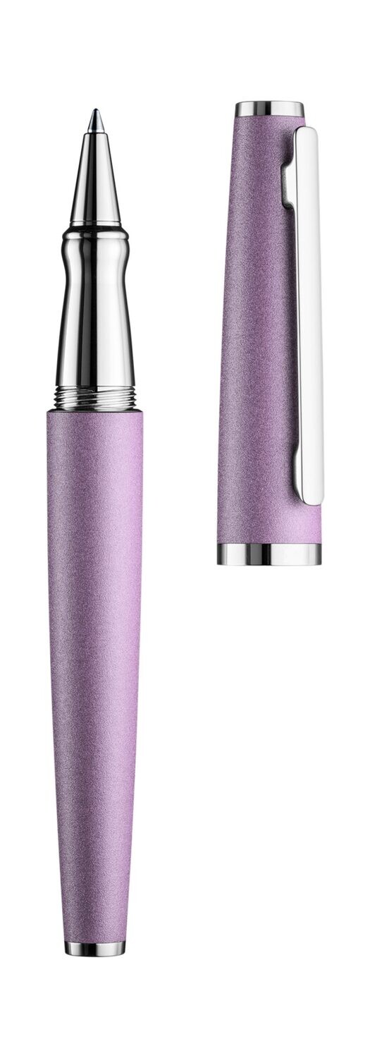 Design 06 Roller Ball pen, lavender violet matt, fittings platinum plated