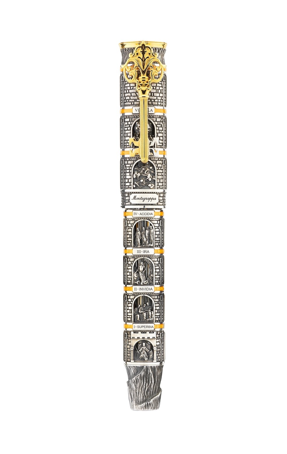 Dante Alighieri: Purgatorio Fountain Pen, Silver, Broad