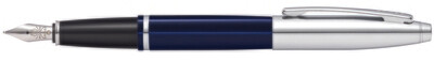 Cross Calais Blue Chrome Fountain Pen Medium