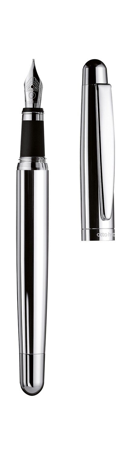 Design 02 Fountain Pen - Ag925 Sterling Silver Smooth with platinum plated