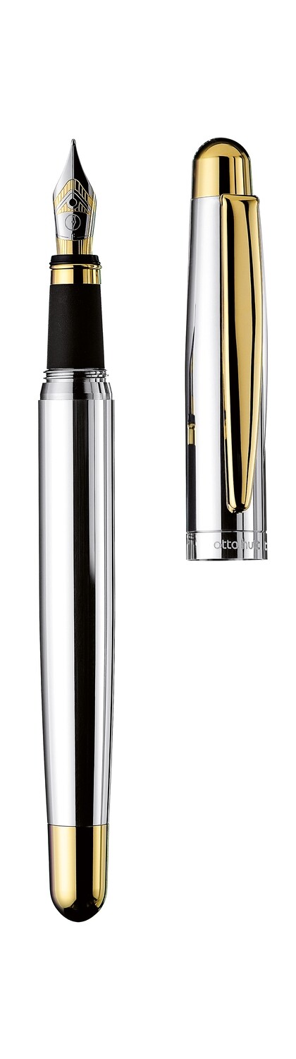 Design 02 Fountain Pen - 925 Sterling Silver with Gold plated