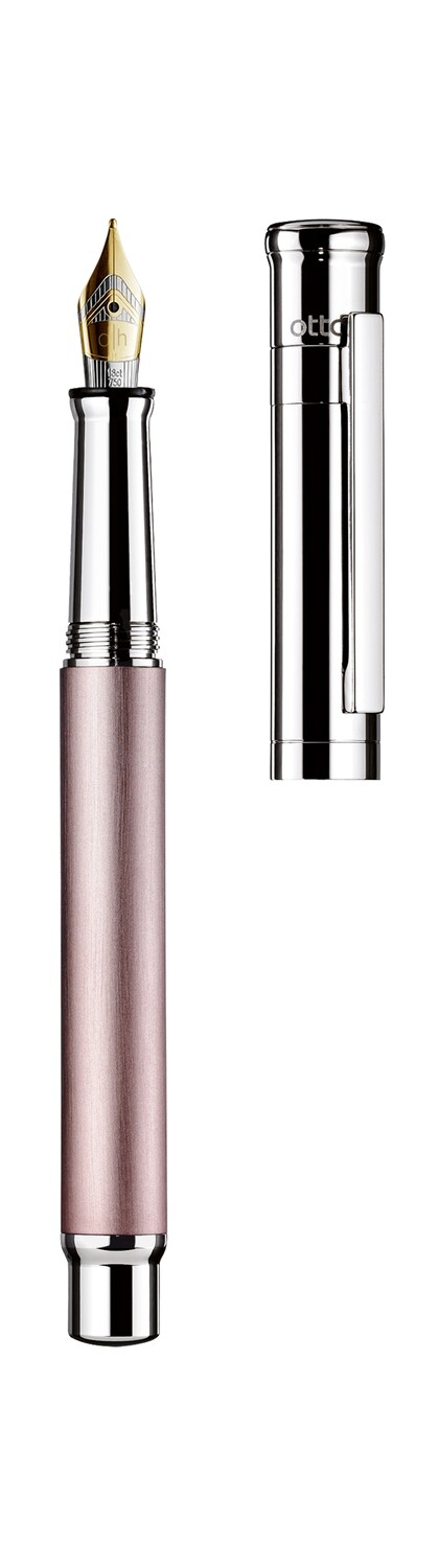 Design 04  Fountain Pen - Pearlpink matte  with platinum