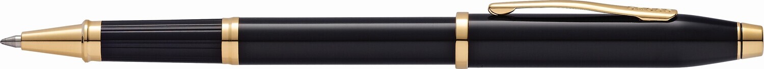 Cross  CENTURY II Rollerball Pen - СОЁМБО Black lacquer/ 23K Gold-plated
